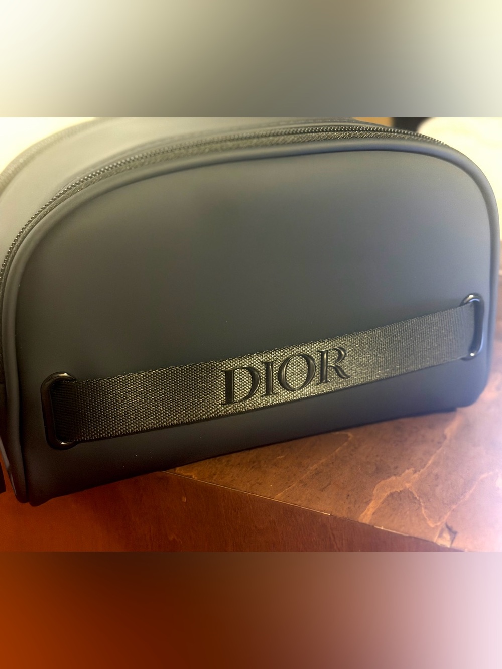 Fathers Day Spcl DIOR large classic toiletry bag in royal midnight blue&  black